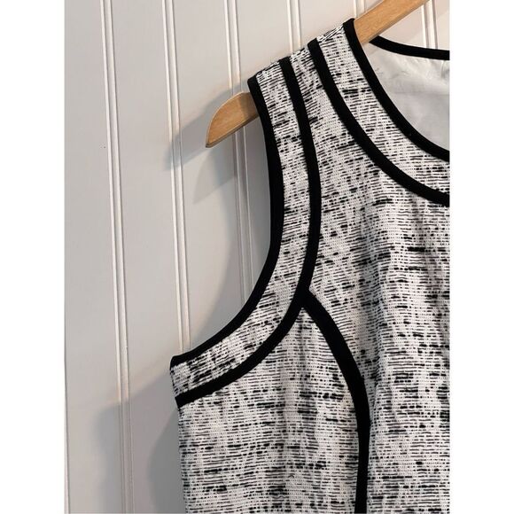 Dana Buchman Tweed Dress Women’s 16 Black White Pencil Contrast Details Classic - Picture 8 of 16
